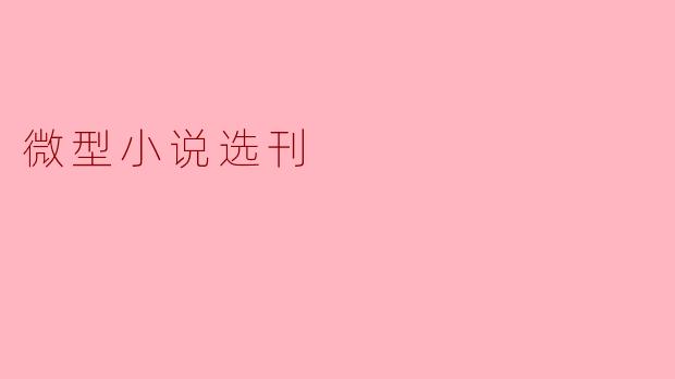 什么是微型小说选刊？