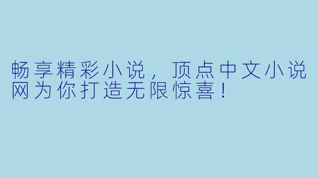 畅享精彩小说，顶点中文小说网为你打造无限惊喜！