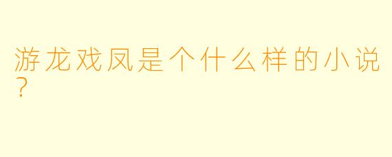 游龙戏凤是个什么样的小说？