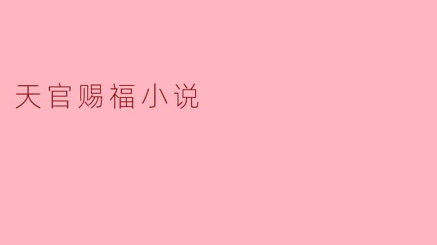 天官赐福小说
