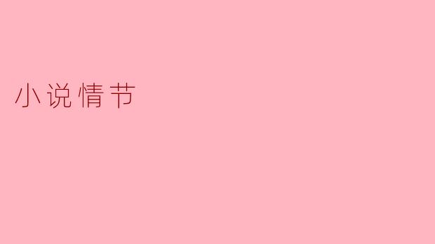 什么是小说情节？