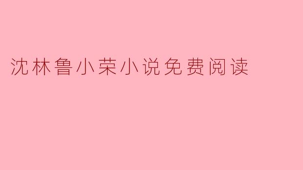 沈林鲁小荣小说免费阅读