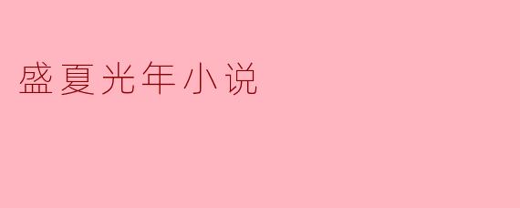 盛夏光年小说