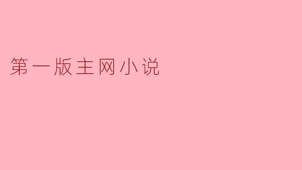 第一版主网小说