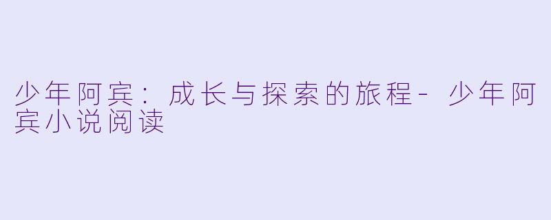 少年阿宾：成长与探索的旅程-少年阿宾小说阅读