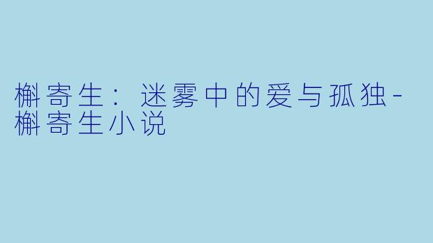 槲寄生：迷雾中的爱与孤独-槲寄生小说