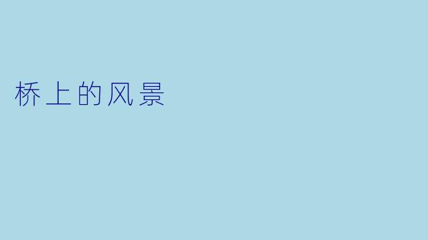 桥上的风景