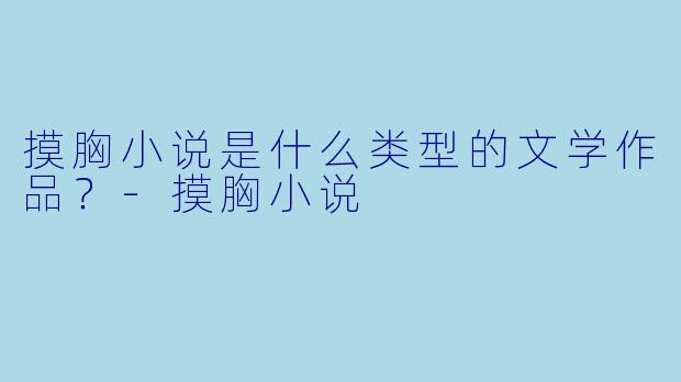 摸胸小说是什么类型的文学作品？