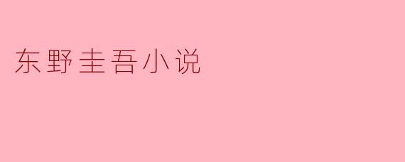 东野圭吾小说