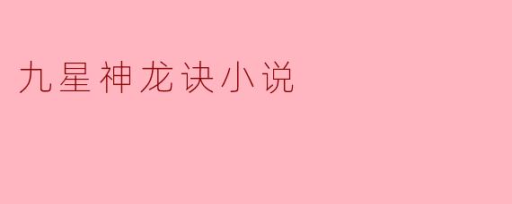 九星神龙诀小说