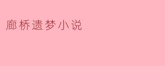廊桥遗梦小说