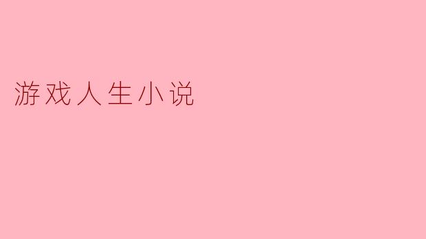 ** 《游戏人生》这部小说主要讲述了什么样的故事?**