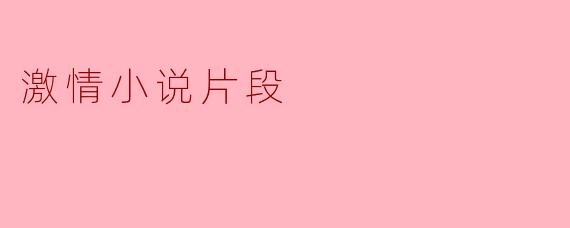 激情小说片段