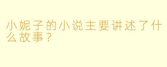 小妮子的小说主要讲述了什么故事？