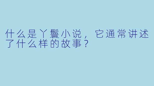 什么是丫鬟小说,它通常讲述了什么样的故事?