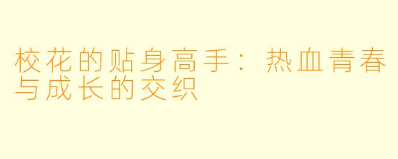 校花的贴身高手：热血青春与成长的交织