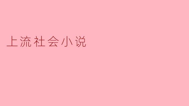 上流社会小说