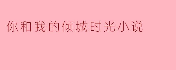 你和我的倾城时光小说