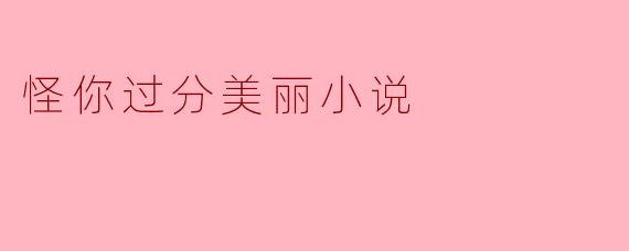 怪你过分美丽小说