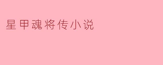 星甲魂将传小说