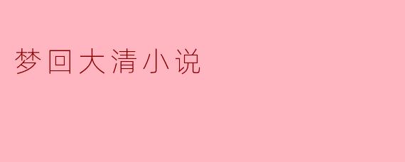 梦回大清小说