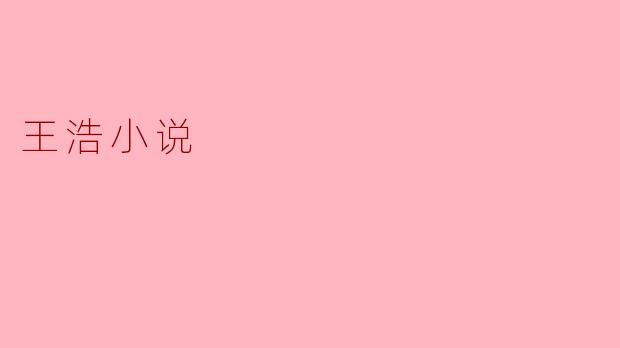 王浩小说