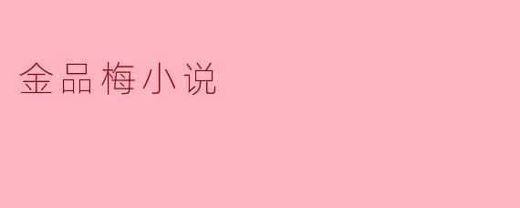 金品梅小说的主要内容是什么?