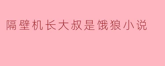 隔壁机长大叔是饿狼小说