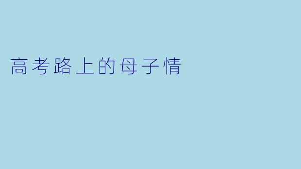 高考路上的母子情