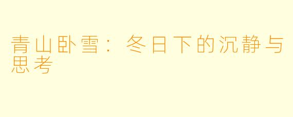 青山卧雪:冬日下的沉静与思考