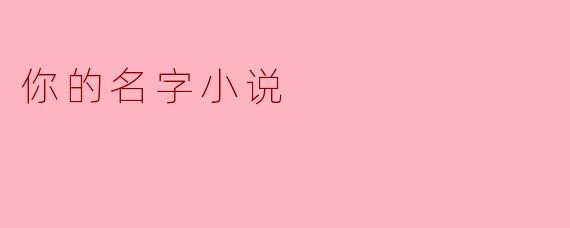 你的名字小说