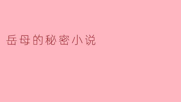 岳母的秘密小说