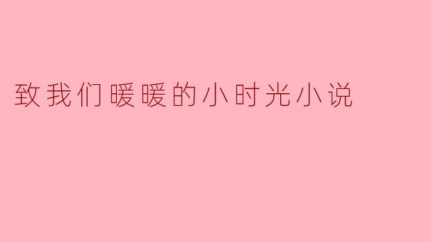 致我们暖暖的小时光小说