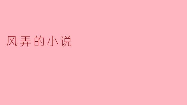 风弄小说的独特魅力