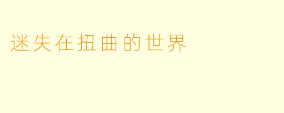迷失在扭曲的世界
