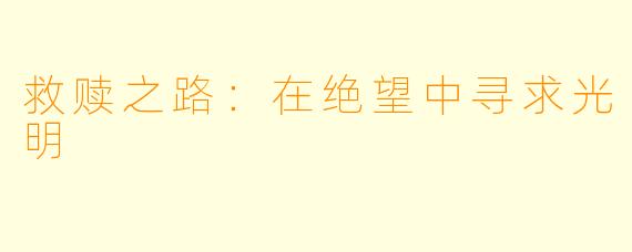 救赎之路：在绝望中寻求光明
