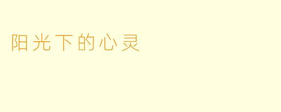 阳光下的心灵