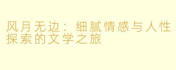 风月无边：细腻情感与人性探索的文学之旅