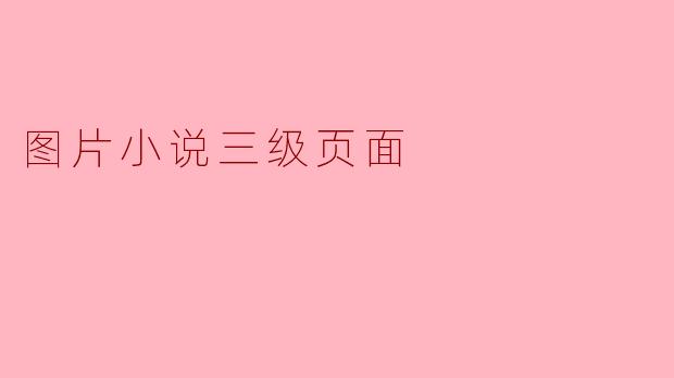 什么是图片小说三级页面,它的主要结构和功能是什么?