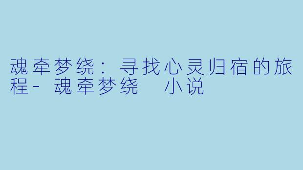魂牵梦绕：寻找心灵归宿的旅程-魂牵梦绕 小说