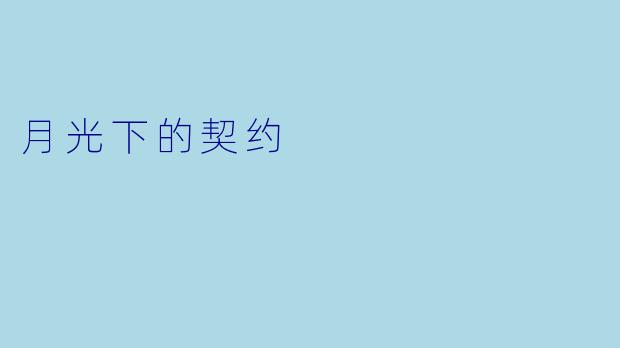 月光下的契约