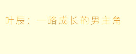 叶辰：一路成长的男主角