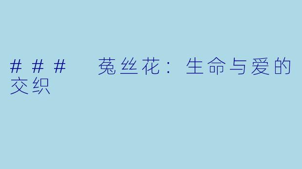 ### 菟丝花：生命与爱的交织