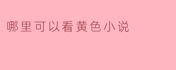 哪里可以看黄色小说
