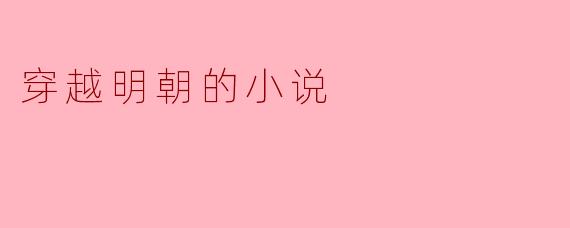 穿越明朝的小说