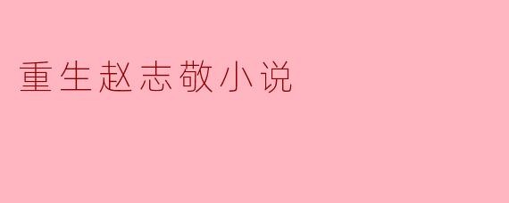 重生赵志敬小说