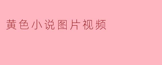 黄色小说图片视频是什么？  