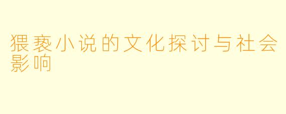 猥亵小说的文化探讨与社会影响