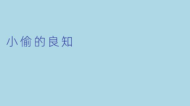 小偷的良知