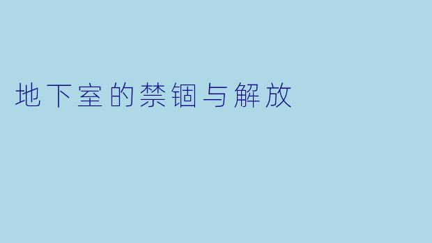 地下室的禁锢与解放